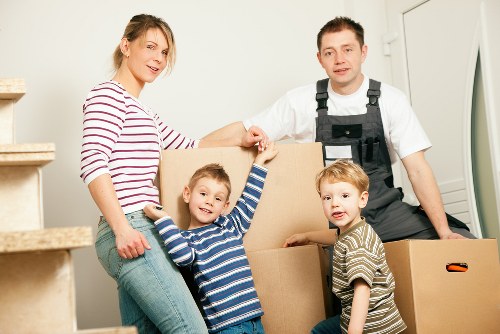 Careful loading of furniture for a small move in Barbican