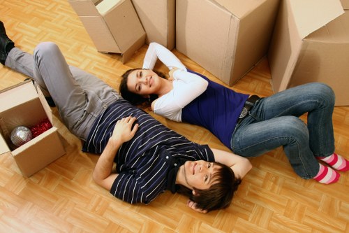 Packed household items ready for storage